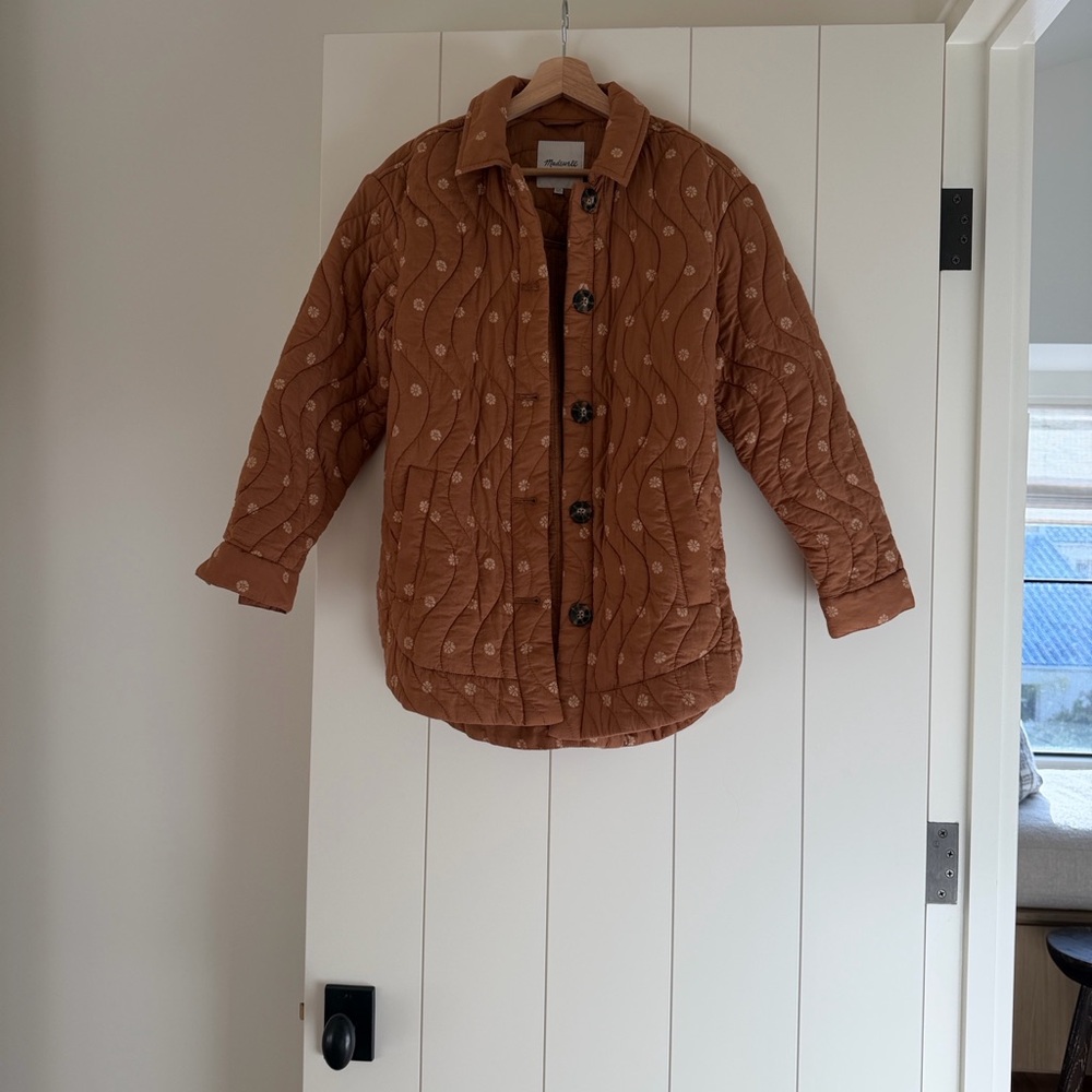 Madewell Brown Quilted Jacket XXS - Picture 6 of 6